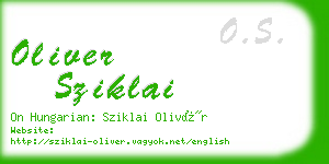 oliver sziklai business card